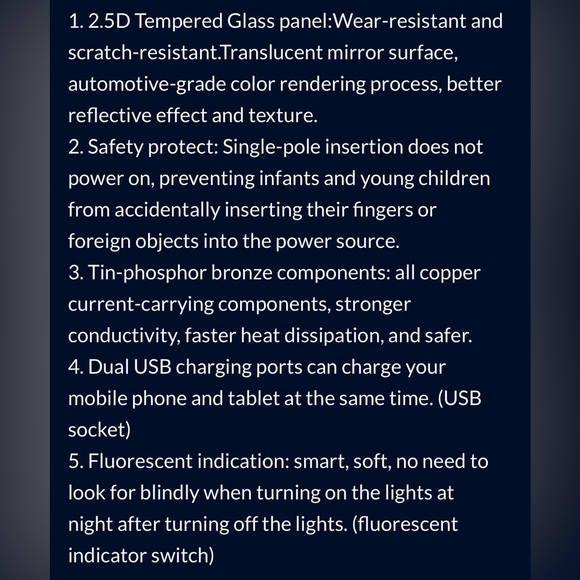 New! Unused! Luxury All Tempered Glass Wall Light Switch Button Black UK Plug 13 - Picture 7 of 8